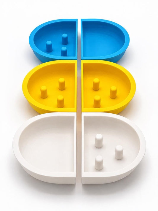 SureFeed® Slow Feed Half Bowl (2 halves) - Purrposeful Prints